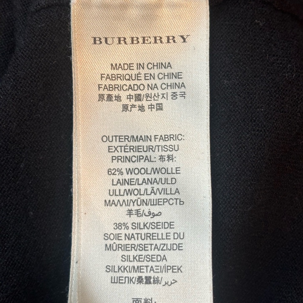 BURBERRY LONDON Silk Wool Blend Lightweight Cardigan, Horse Medallion,Super Soft - Picture 11 of 14